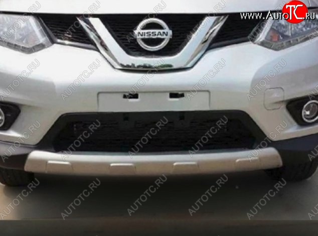 29 149 р. Накладка на передний бампер CT Nissan X-trail 3 T32 рестайлинг (2017-2022) (Неокрашенная)  с доставкой в г. Керчь
