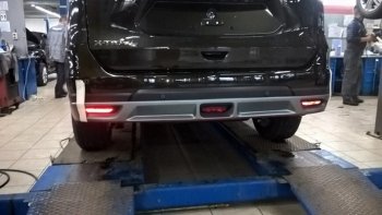 Накладка на задний бампер АвтоКрат Nissan X-trail  3 T32 (2017-2022) рестайлинг