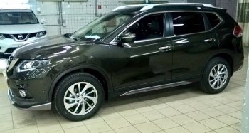 7 949 р. Пластиковые порожки АвтоКрат Nissan X-trail 3 T32 рестайлинг (2017-2022) (Неокрашенные)  с доставкой в г. Керчь. Увеличить фотографию 3