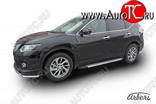 12 509 р. Порожки для ног Arbori Luxe Black Nissan X-trail 3 T32 рестайлинг (2017-2022)  с доставкой в г. Керчь