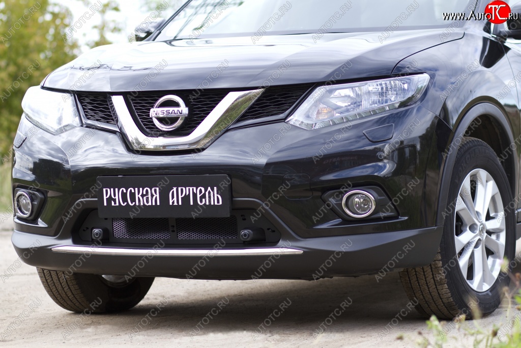 1 799 р. Защитная сетка решетки переднего бампера РА  Nissan X-trail  3 T32 (2017-2022) рестайлинг  с доставкой в г. Керчь