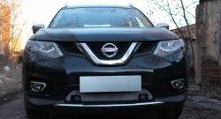 1 569 р. Сетка (под парктроник) на бампер Russtal (хром) Nissan X-trail 3 T32 рестайлинг (2017-2022)  с доставкой в г. Керчь. Увеличить фотографию 2