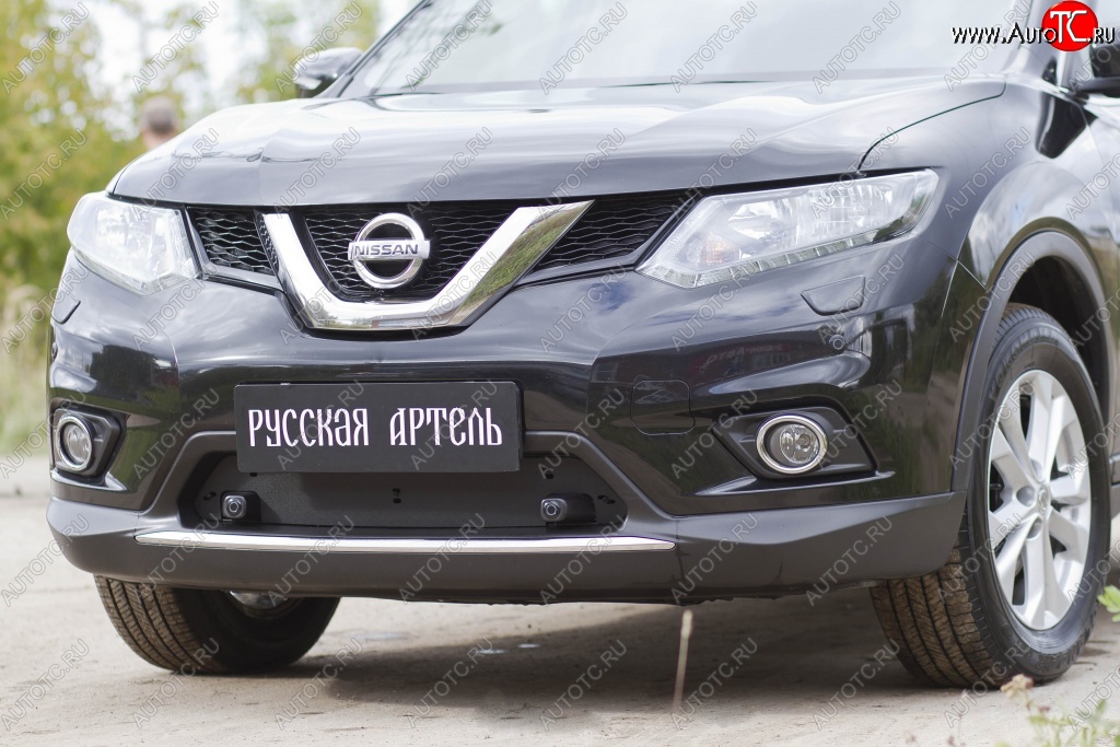 899 р. Зимняя заглушка решетки переднего бампера РА  Nissan X-trail  3 T32 (2013-2018) дорестайлинг  с доставкой в г. Керчь