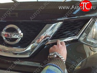 2 999 р. Накладки на передние воздуховоды СТ Nissan X-trail 3 T32 рестайлинг (2017-2022)  с доставкой в г. Керчь