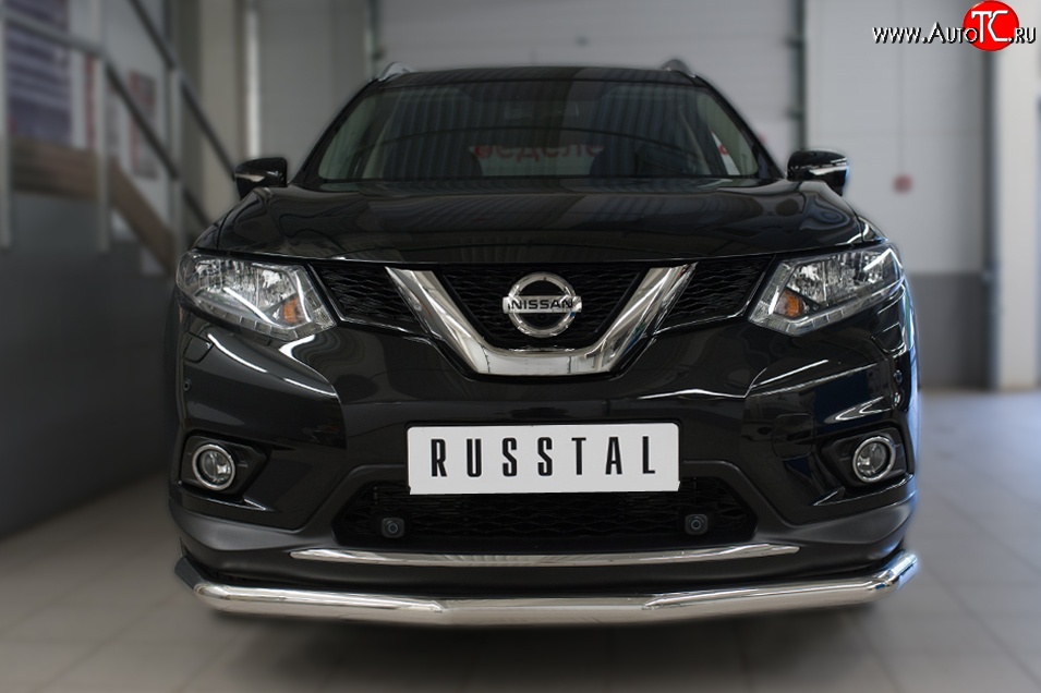 14 499 р. Одинарная защита переднего бампера диаметром 63 мм SLITKOFF  Nissan X-trail  3 T32 (2013-2018) дорестайлинг  с доставкой в г. Керчь