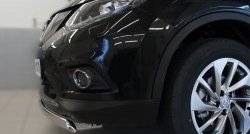 11 249 р. Защита переднего бампера (Ø75х42 мм, нержавейка) Russtal Nissan X-trail 3 T32 дорестайлинг (2013-2018)  с доставкой в г. Керчь. Увеличить фотографию 3