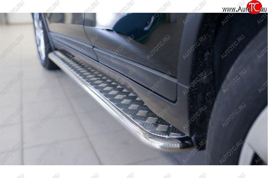 22 999 р. Защита порогов из круглой трубы диаметром 42 мм SLITKOFF v2  Nissan X-trail  3 T32 (2017-2022) рестайлинг  с доставкой в г. Керчь