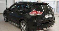 12 349 р. Защита заднего бампера (Ø63 и 42 мм, уголки, нержавейка) SLITKOFF  Nissan X-trail  3 T32 (2017-2022) рестайлинг  с доставкой в г. Керчь. Увеличить фотографию 4