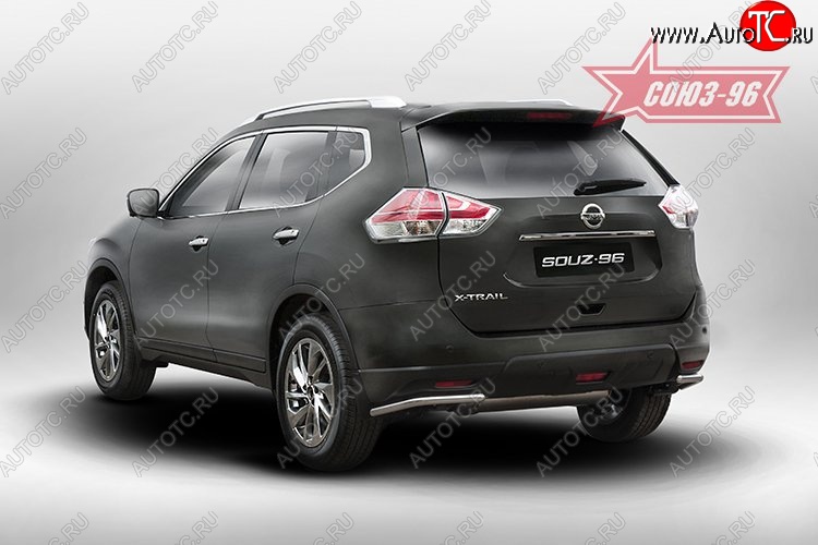 9 719 р. Защита заднего бампера из боковых уголков Souz-96 (d42) Nissan X-trail 3 T32 рестайлинг (2017-2022)  с доставкой в г. Керчь