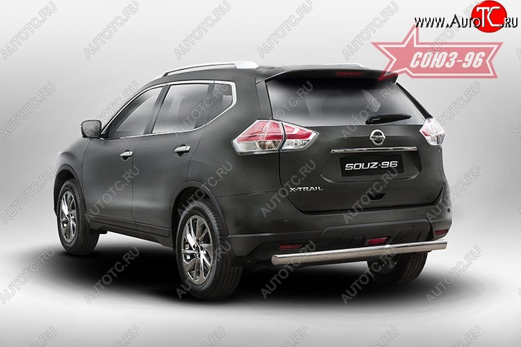 12 239 р. Защита заднего бампера Souz-96 (овал 75х42) Nissan X-trail 3 T32 рестайлинг (2017-2022)  с доставкой в г. Керчь