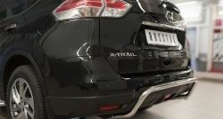 14 849 р. Защита заднего бампера (Ø42 мм волна, нержавейка) SLITKOFF  Nissan X-trail  3 T32 (2017-2022) рестайлинг  с доставкой в г. Керчь. Увеличить фотографию 2