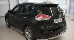 14 549 р. Одинарная защита заднего бампера из трёх труб диаметром 63 мм SLITKOFF  Nissan X-trail  3 T32 (2017-2022) рестайлинг  с доставкой в г. Керчь. Увеличить фотографию 4