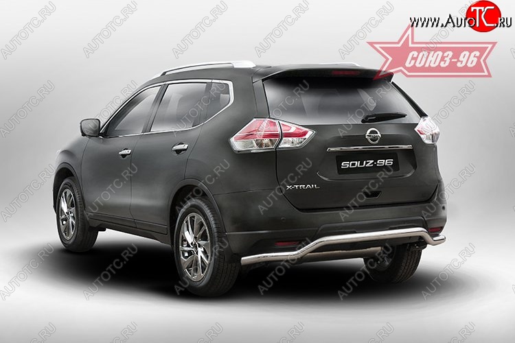 11 339 р. Защита заднего бампера Souz-96 (d60) Nissan X-trail 3 T32 рестайлинг (2017-2022)  с доставкой в г. Керчь