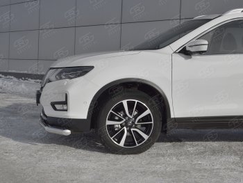 14 349 р. Защита переднего бампера (Ø63 мм, нержавейка) SLITKOFF  Nissan X-trail  3 T32 (2013-2018) дорестайлинг  с доставкой в г. Керчь. Увеличить фотографию 3