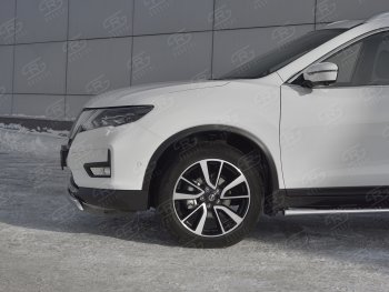 11 549 р. Защита переднего бампера (Ø75x42 мм, нержавейка) Russtal Nissan X-trail 3 T32 дорестайлинг (2013-2018)  с доставкой в г. Керчь. Увеличить фотографию 3