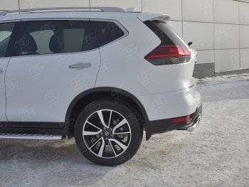 16 599 р. Защита заднего бампера (Ø63 и 42 мм , нержавейка) RUSSTAL  Nissan X-trail  3 T32 (2017-2022) рестайлинг  с доставкой в г. Керчь. Увеличить фотографию 3