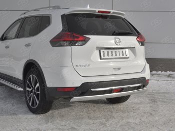 11 549 р. Защита заднего бампера (Ø75x42 мм, нержавейка) Russtal Nissan X-trail 3 T32 рестайлинг (2017-2022)  с доставкой в г. Керчь. Увеличить фотографию 4