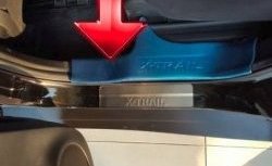 8 599 р. Накладки на порожки автомобиля CT v1 Nissan X-trail 3 T32 рестайлинг (2017-2022)  с доставкой в г. Керчь. Увеличить фотографию 3
