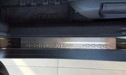 2 399 р. Накладки на порожки автомобиля СТ v2 Nissan X-trail 3 T32 рестайлинг (2017-2022)  с доставкой в г. Керчь. Увеличить фотографию 2