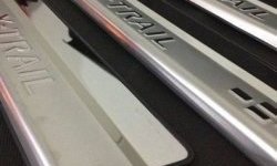2 399 р. Накладки на порожки автомобиля СТ v2 Nissan X-trail 3 T32 рестайлинг (2017-2022)  с доставкой в г. Керчь. Увеличить фотографию 5
