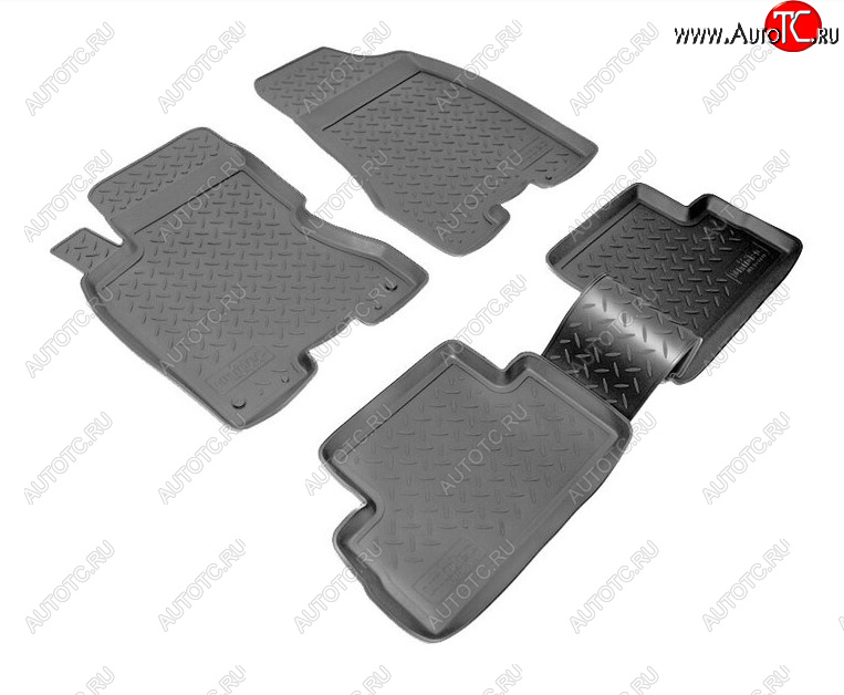 2 199 р. Комплект салонных ковриков Norplast Unidec  Nissan X-trail  2 T31 (2007-2015) дорестайлинг, рестайлинг (Цвет: черный)  с доставкой в г. Керчь