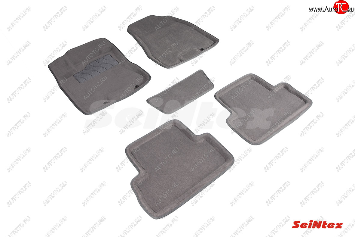 7 399 р. Текстильные 3D коврики в салон SEINTEX серые  Nissan X-trail  2 T31 (2007-2015) дорестайлинг, рестайлинг  с доставкой в г. Керчь