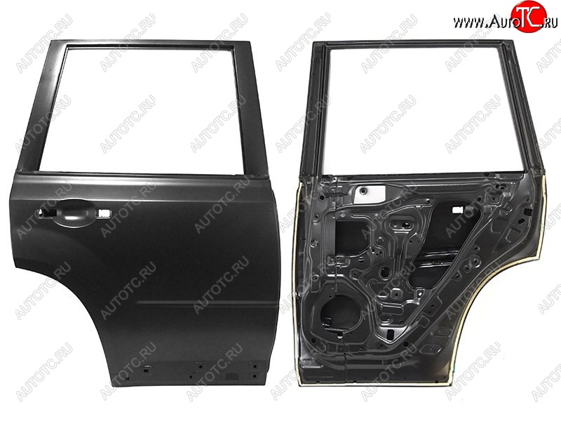 5 399 р. Правая дверь задняя SAT  Nissan X-trail  2 T31 (2007-2015) дорестайлинг, рестайлинг (Неокрашенная)  с доставкой в г. Керчь