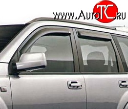 2 699 р. Дефлекторы окон (ветровики) Novline 4 шт Nissan X-trail 2 T31 дорестайлинг (2007-2011)  с доставкой в г. Керчь