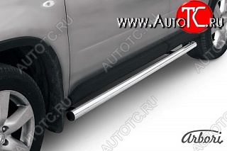 11 609 р. Защита штатных порогов Arbori (нержавейка, d57 mm). Nissan X-trail 2 T31 дорестайлинг (2007-2011)  с доставкой в г. Керчь