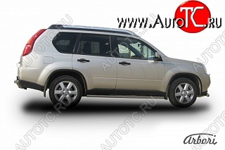 11 609 р. Защита штатных порогов Arbori (нержавейка, d57 mm). Nissan X-trail 2 T31 дорестайлинг (2007-2011)  с доставкой в г. Керчь