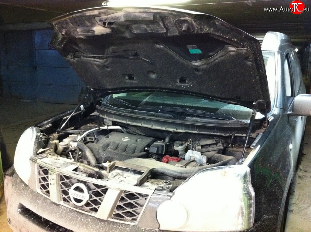 4 099 р. Упор капота Sport Nissan X-trail 2 T31 дорестайлинг (2007-2011)  с доставкой в г. Керчь