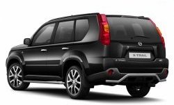 Защита заднего бампера из трубы диаметром 51 мм Petroil Tuning Nissan X-trail  2 T31 (2007-2011) дорестайлинг