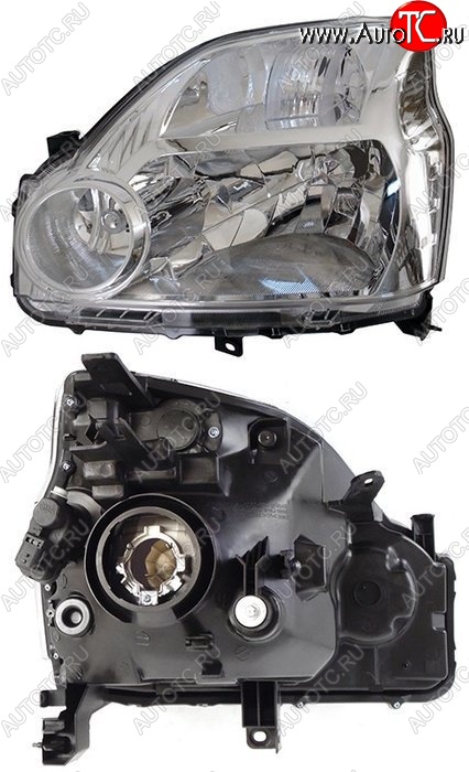7 999 р. Левая фара SAT (Евросвет)  Nissan X-trail  2 T31 (2007-2011) дорестайлинг  с доставкой в г. Керчь