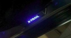 5 349 р. Накладки на порожки автомобиля СТ Nissan X-trail 2 T31 дорестайлинг (2007-2011)  с доставкой в г. Керчь. Увеличить фотографию 2