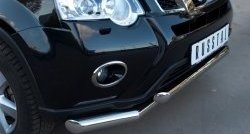 17 999 р. Защита переднего бампера (2 трубыØ76 и 63 мм, нержавейка) SLITKOFF  Nissan X-trail  2 T31 (2010-2015) рестайлинг  с доставкой в г. Керчь. Увеличить фотографию 2