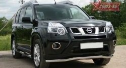 13 094 р. Защита переднего бампера одинарная Souz-96 (d60). Nissan X-trail 2 T31 рестайлинг (2010-2015)  с доставкой в г. Керчь. Увеличить фотографию 2