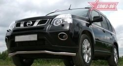 13 094 р. Защита переднего бампера одинарная Souz-96 (d60). Nissan X-trail 2 T31 рестайлинг (2010-2015)  с доставкой в г. Керчь. Увеличить фотографию 3