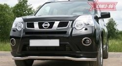 13 094 р. Защита переднего бампера одинарная Souz-96 (d60). Nissan X-trail 2 T31 рестайлинг (2010-2015)  с доставкой в г. Керчь. Увеличить фотографию 4