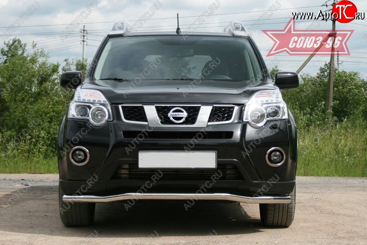 13 094 р. Защита переднего бампера одинарная Souz-96 (d60). Nissan X-trail 2 T31 рестайлинг (2010-2015)  с доставкой в г. Керчь