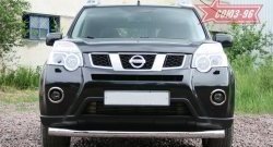 15 254 р. Защита переднего бампера одинарная Souz-96 (d76) Nissan X-trail 2 T31 рестайлинг (2010-2015)  с доставкой в г. Керчь. Увеличить фотографию 3