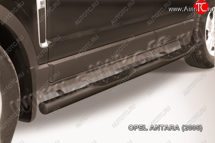 12 399 р. Защита порогов Slitkoff  Opel Antara (2006-2010) (Цвет: серебристый)  с доставкой в г. Керчь