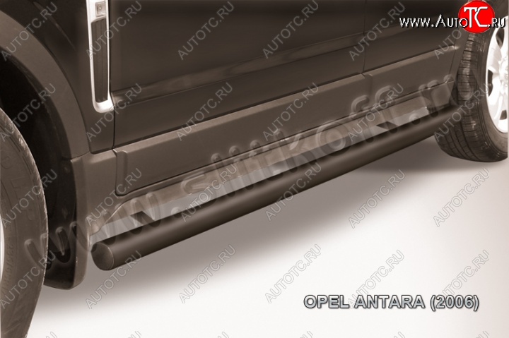 10 599 р. Защита порогов Slitkoff  Opel Antara (2006-2010) (Цвет: серебристый)  с доставкой в г. Керчь