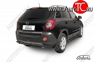 5 399 р. Защита заднего бампера Arbori (черная, 1 труба d57 mm). Opel Antara (2006-2010)  с доставкой в г. Керчь