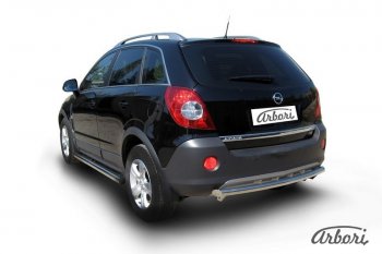 9 809 р. Защита заднего бампера Arbori (нержавейка, 1 труба d57 mm). Opel Antara (2006-2010)  с доставкой в г. Керчь. Увеличить фотографию 2
