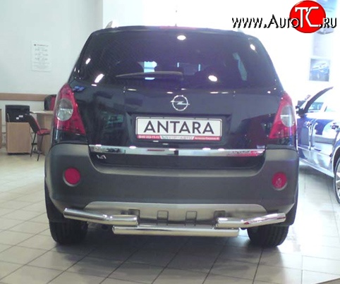 11 899 р. Защита заднего бампера d63.5 мм Металл Дизайн  Opel Antara (2006-2010) (полированная нержавейка)  с доставкой в г. Керчь