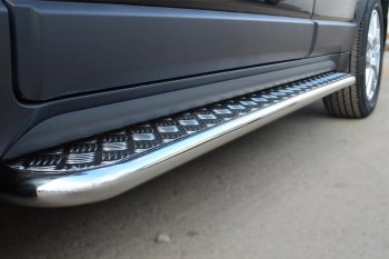 35 549 р. Защита порогов из круглой трубы диаметром 42 мм SLITKOFF v3  Opel Antara (2010-2015) рестайлинг  с доставкой в г. Керчь. Увеличить фотографию 2