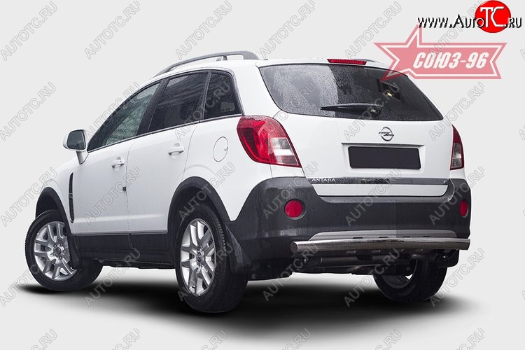 13 994 р. Защита заднего бампера из овальной трубы Souz-96 (в 76х42) Opel Antara рестайлинг (2010-2015)  с доставкой в г. Керчь