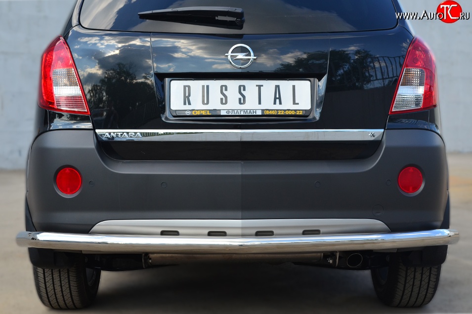 16 749 р. Одинарная защита заднего бампера из трубы диаметром 63 мм SLITKOFF  Opel Antara (2010-2015) рестайлинг  с доставкой в г. Керчь