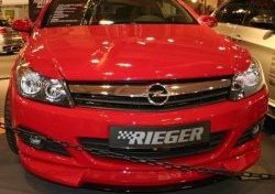 5 699 р. Накладка на передний бампер Rieger Opel Astra H GTC хэтчбек 3 дв. дорестайлинг (2004-2006) (Неокрашенная)  с доставкой в г. Керчь. Увеличить фотографию 3