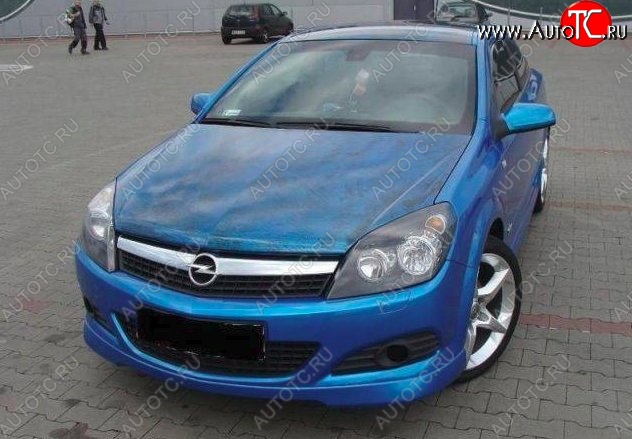 2 999 р. Накладка на передний бампер OPC-Line Opel Astra H GTC хэтчбек 3 дв. рестайлинг (2006-2011) (Неокрашенная)  с доставкой в г. Керчь
